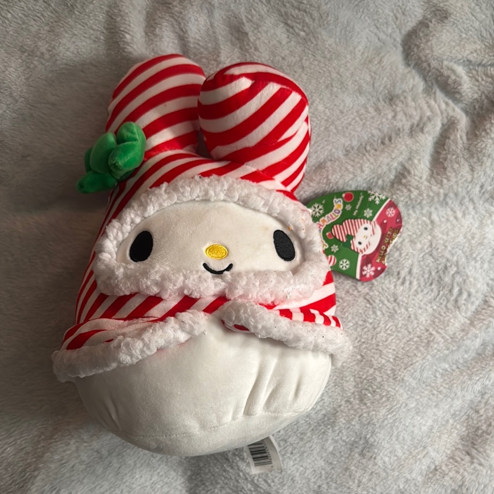Red and White Striped squishmallow